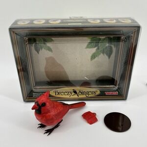 Breezy Singers Northern Cardinal Bird Realistic Head Beak and Tail Movements